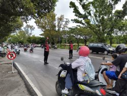 Ciptkan Kamseltibcarlantas, Personel Ditsamapta Polda Kalteng Rutin Gelar Pengaturan Pagi