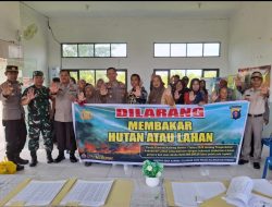 Siap Tanggulangi Karhutla, Satgas Operasi Bina Karuna Telabang 2025 Imbau Masyarakat Pahandut Sebrang Setop Membakar Hutan Dan Lahan