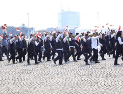 Satpam dan Potmas Ikut Ambil Bagian dalam Devile Hari Bhayangkara ke-79 di Monas