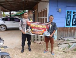 Bhabinkamtibmas Desa Tumbang Kaman Sosialisasi imbauan tentang Karhutla