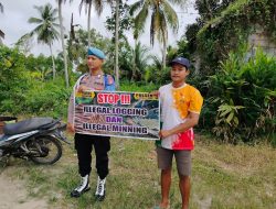 Polsek Tws Garing dan Pulau Malan rutin sosialisasi larangan ilegal Logging dan Meaning.