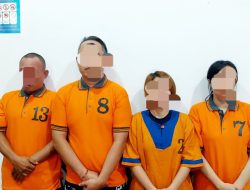Satresnarkoba Polres Barito Utara Ungkap Kasus Narkotika, Empat Orang Dintaranya 2 perempuan diamankan Bersama Barang Bukti Shabu
