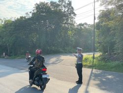 Satuan Lantas Polres lamandau Laksanakan Gatur Lalin Pada Pagi hari