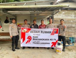 Polres Lamandau Bedah Rumah Warga Kurang Mampu