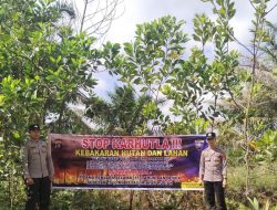 Satuan Binmas Sambang dan Sosialisasikan Larangan Pembakaran Hutan dan Lahan (Karhutla) Dalam Ops Bina Karuna Telabang 2025