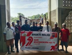 Dalam Rangka HUT Bhayangkara ke-79 Polres Lamandau Gelar Bakti Religi