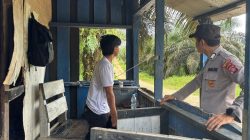 Personil Polsek lamandau Patroli dan Sambang Pos Satpam Perusahaan