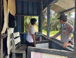 Personil Polsek lamandau Patroli dan Sambang Pos Satpam Perusahaan