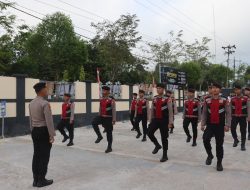 Tingkatkan Kemampuan Baris-Berbaris, Personel Samapta Polres Lamandau Latihan PBB