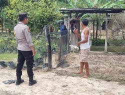 Dukung Ketahanan Pangan, Bhabinkamtibmas Polsek Sematu Jaya Silaturahmi ke masyarakat terkait Program Asta Cita Presiden RI