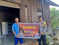 Upaya Pencegahan Kebakaran Hutan dan Lahan di Kecamatan Katingan Hulu dan Bukit Raya, Bhabinkamtibmas sosialisasi kepada masyarakat.