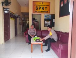 Personil Polsek Marikit KA SPK dan anggota Jaga Berkonsolidasi Guna Tingkatkan Kesiapsiagaan Mako.