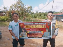 Bhabinkamtibmas Desa Tumbang Manggu Sosialisasi imbauan tentang Karhutla