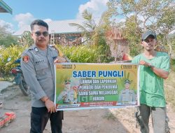 *BHABINKAMTIBMAS DESA TUMBANG MANGGU MELAKSANAKAN SOSIALISASI SABER PUNGLI KEPADA MASYARAKAT*