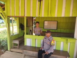 Personil Polsek lamandau Patroli dan Sambang Pos Satpam Perusahaan