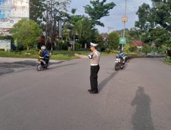 Satuan Lantas Polres lamandau Laksanakan Gatur Lalin Pada Pagi hari
