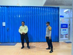 Piket Polsek Patroli dan Silaturahmi dengan Satpam Bank BRI