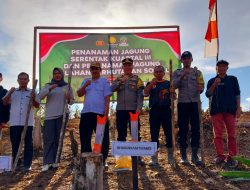 Penanaman Jagung Kuartal III di Desa Lampeong II, Polsek Gunung Purei Dukung Program Swasembada Pangan Presiden Prabowo Subianto
